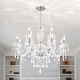 preview thumbnail 1 of 7, Maxax 12 - Light Candle Style Traditional Chandelier with Crystal Accents - MX17020-12-P