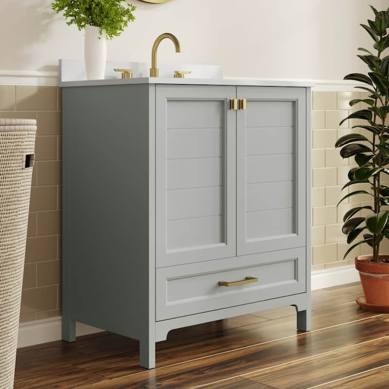 Bathroom Vanity with Undermount Sink, Cabinet, and Drawer