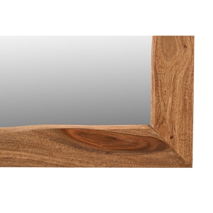 HomeRoots 44" Brown Solid Wood Live Edge Framed Accent Mirror - 33.00 in. x 44.00 in. x 1.00 in.