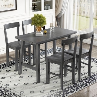 Minimalist Industrial Style 5-Piece Counter Height Dining Table Set ...