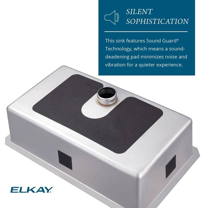 Elkay ELUHH1616TPDBG Lustertone Iconix 18-1/2" Undermount Single Basin - Stainless Steel