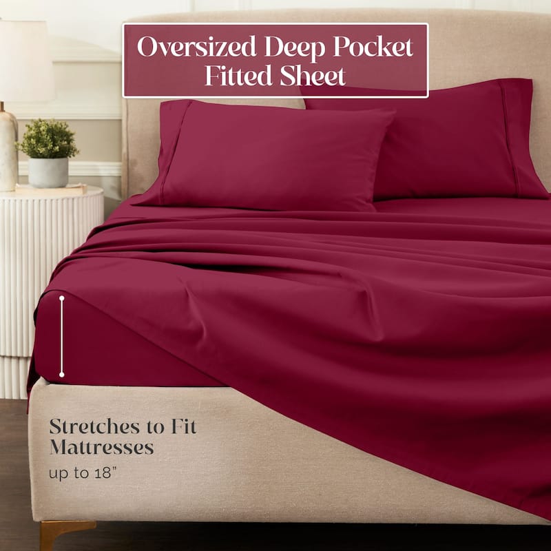Blue Nile Mills 1200 Thread Count Egyptian Cotton Deep Pocket Sheet Set