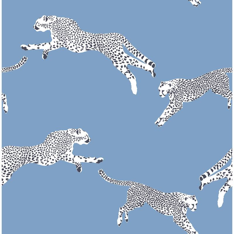 Scalamandre Cloud Nine Leaping Cheetah Peel & Stick Wallpaper
