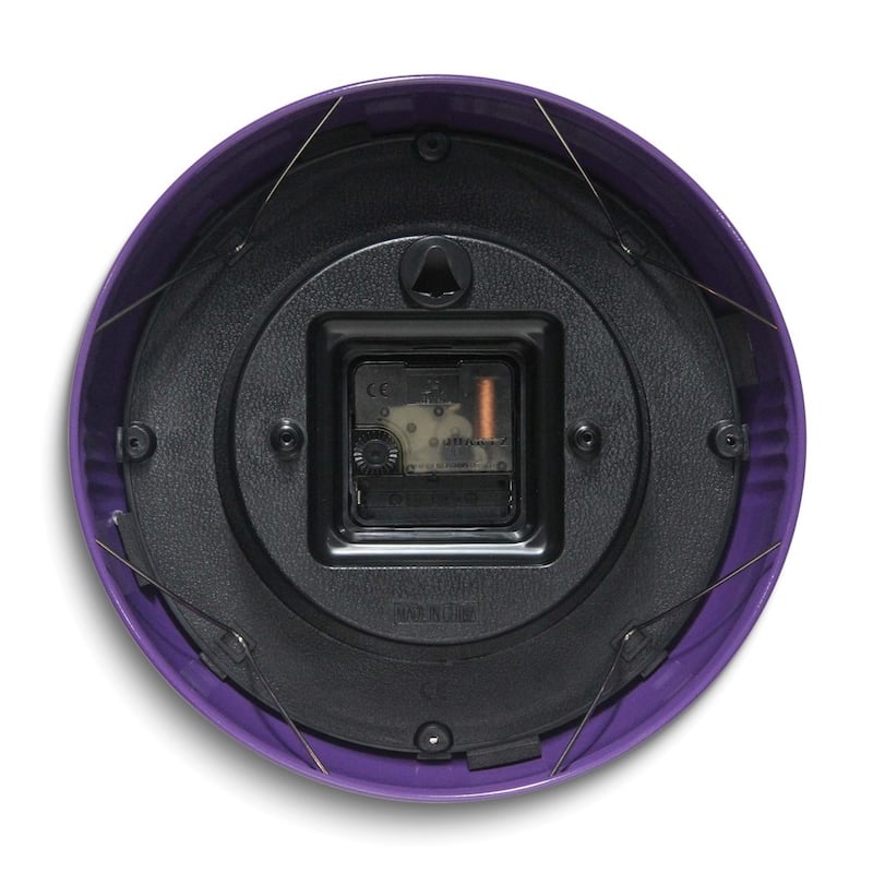 Curata Retro Purple Metal Quartz Wall Clock with Silent Movement