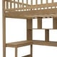preview thumbnail 32 of 31, Twin Size Loft Bed with Bulit-in Desk, LED Light and Storage Staircase, Wooden Loft Bedframe with Storage Shelves and Cabinets