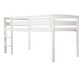 preview thumbnail 5 of 5, White Twin Low Loft Bed with Ladder & Fence