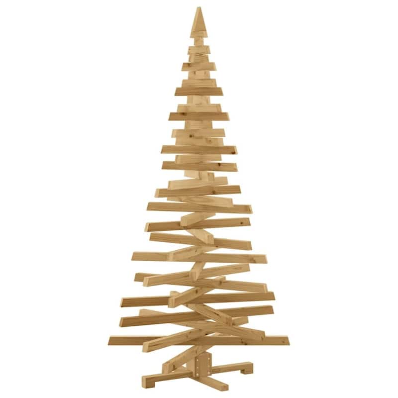 vidaXL Christmas Trees with Stand Natural/Brown Solid pine wood