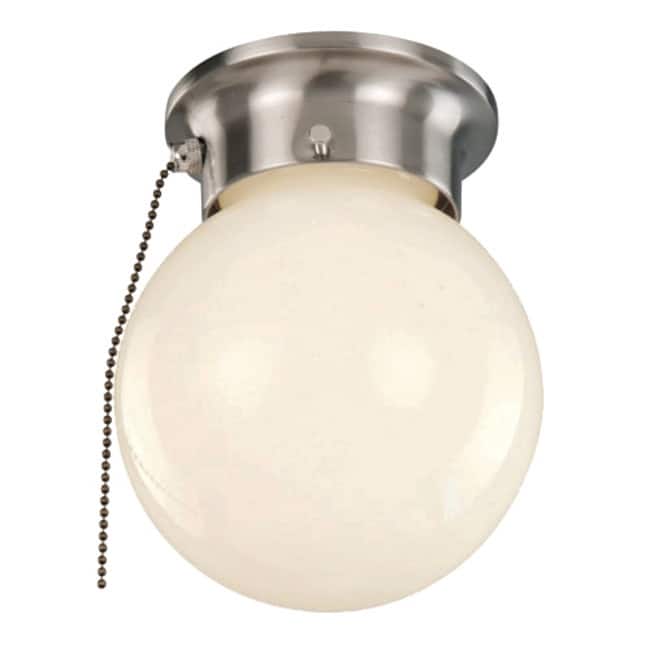 Trans Globe Lighting 1 Light Flush Mount Globe Pull Chain Ceiling