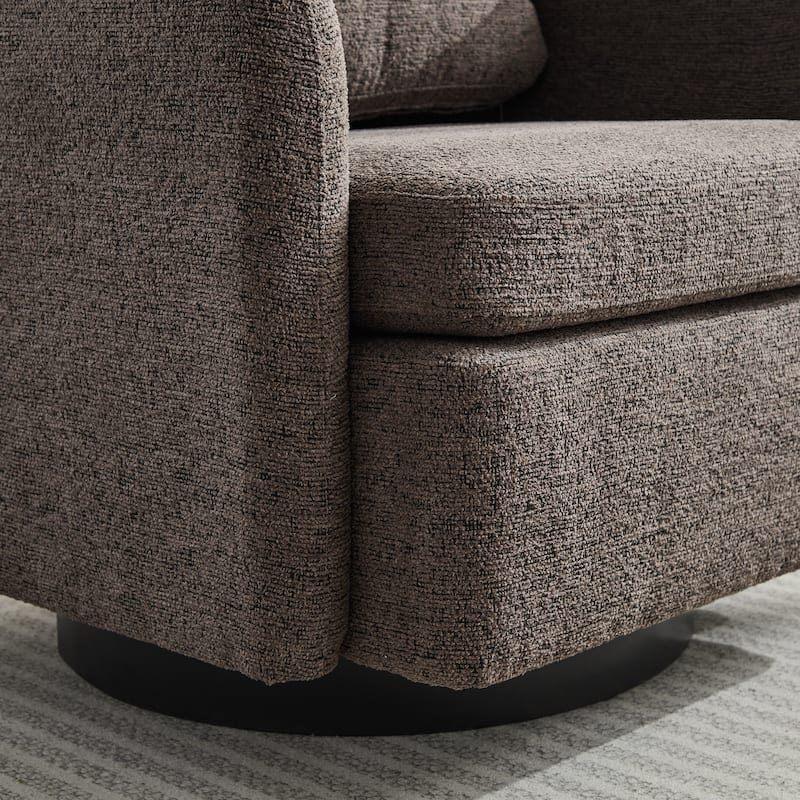 GDFStudio - Clara Chenille Swivel Accent Chair with Sleek Modern Design and Plush Cushioning - 31.5"W