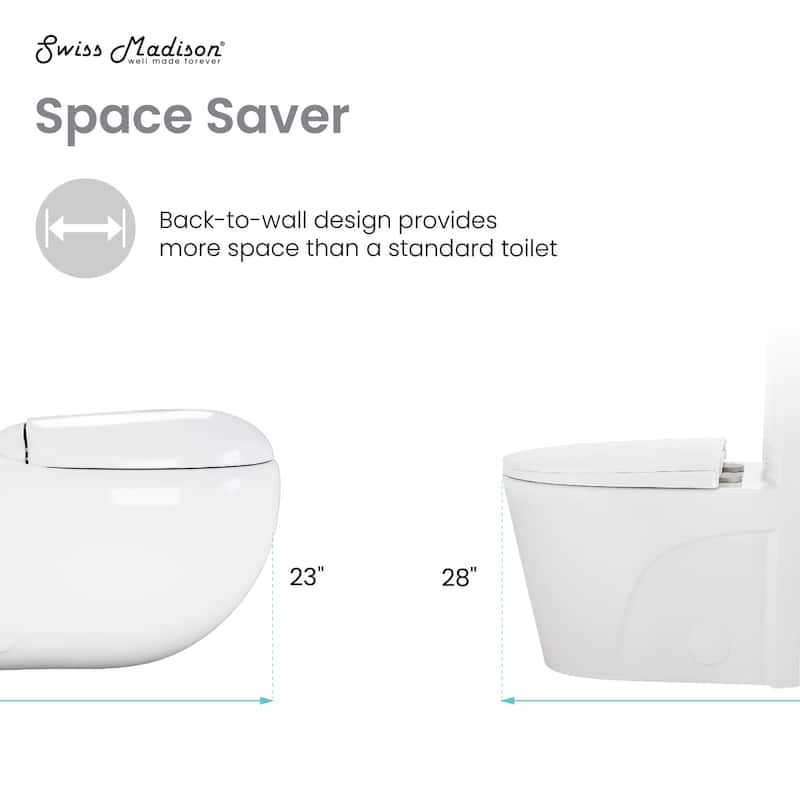 Swiss Madison SM-WT560 Plaisir Round Toilet Bowl Only - Seat Included