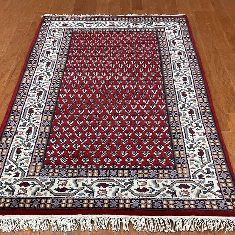HERAT ORIENTAL Handmade Geometric Mir Wool Rug 3' X 5'4