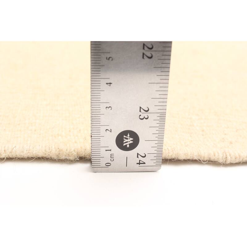 ECARPETGALLERY Flat-Weave Ankara FW Cream Wool Kilim - 4'6 x 6'7