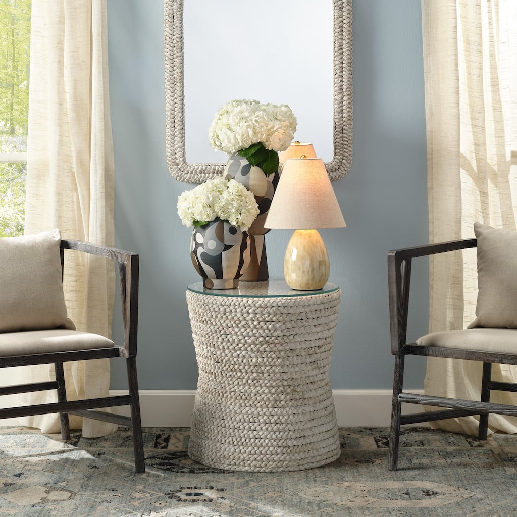 Alden Decor Savannah Braided Side Accent Table
