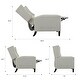 preview thumbnail 27 of 54, Manual Adjustable WingBack Recliner Chair, with Foldable Side Table, USB Charging Ports, PushBack Reclining Chairs