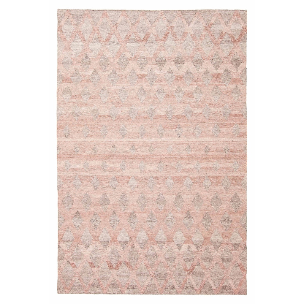 ECARPETGALLERY Flat-Weave Ankara FW Dark Coral Wool Kilim - 5'3 x 7'7
