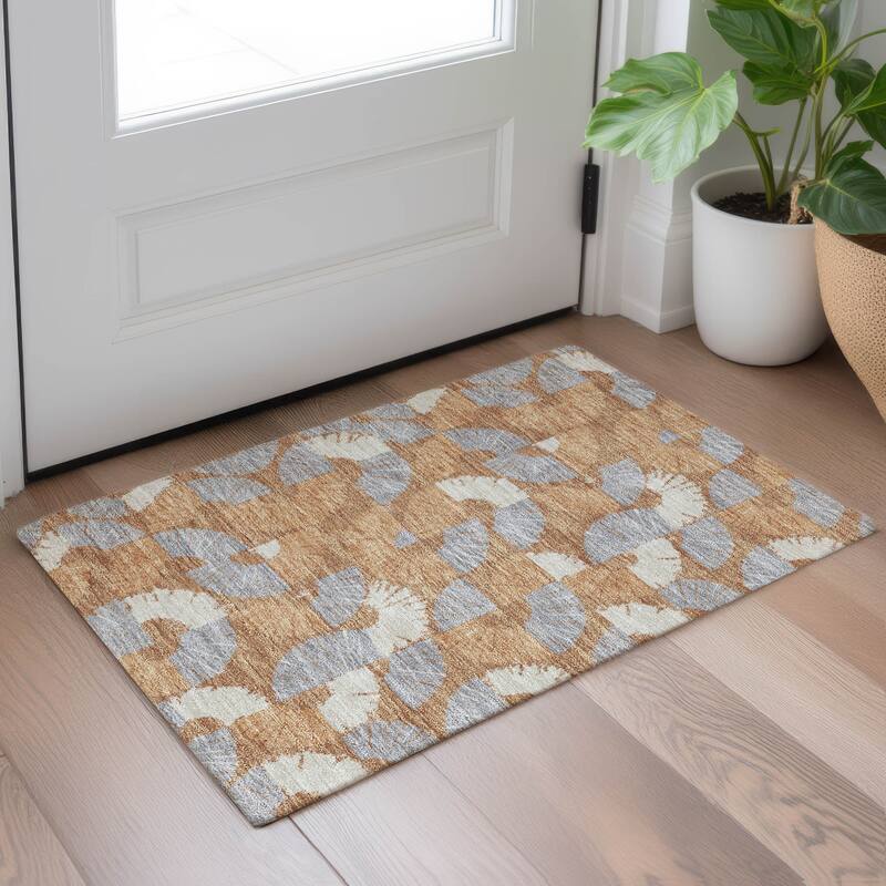 Machine Washable Indoor/ Outdoor Modern Jay Chantille Rug