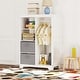 preview thumbnail 2 of 5, COSTARS Kids Dress up Storage with Mirror and Storage Bin,Play Armoire Dresser with Mirror, Pretend Storage Closet