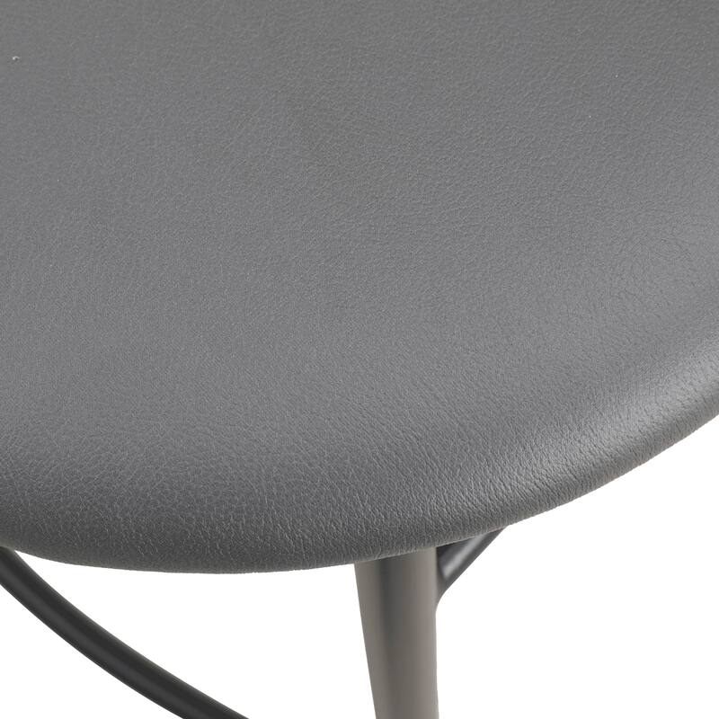Upholstered Leather Bar Stool Accent Kitchen Chair Lume Collection Set of 2