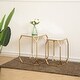 preview thumbnail 10 of 41, Glitzhome Set of 2 Glam Glass Modern Side Table Sofa Table