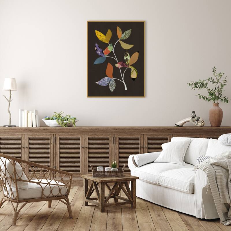 Blooming Branches by Alisa Galitsyna Framed Canvas Wall Art Print - Sylvie Gold