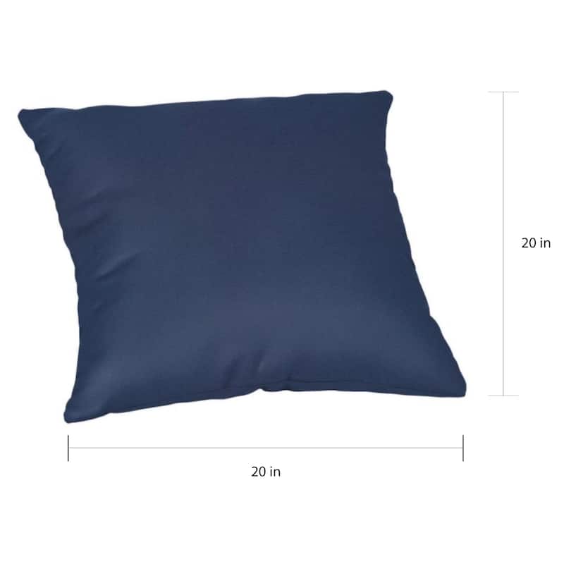 Sunbrella® Solid Fabric 1-Piece Indoor/Outdoor Square Throw Pillow, 20"W x 20"L, Canvas Macaw