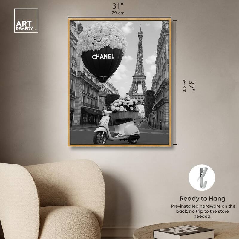 Scooter and Glam Balloon II Canvas by Art Remedy