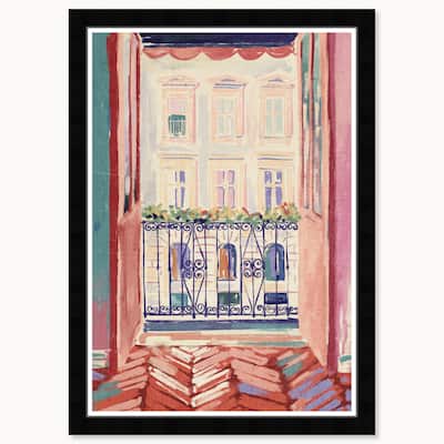 Wynwood Studio Blush Opening Framed Trendy Maximalist Decor 1 Piece Canvas Wall Art