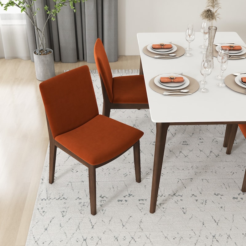 Vermont Mid-Century Modern Fabric Dining Chair (Set of 2)