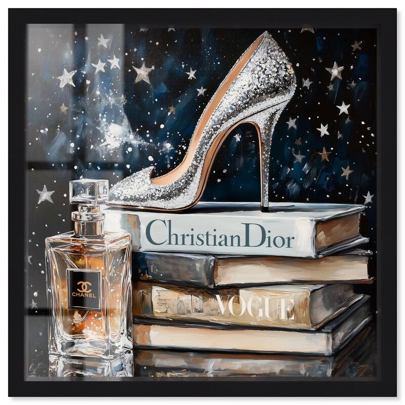 Sparkling Stars Heel Shadowbox by Art Remedy - Black - 30" x 30"