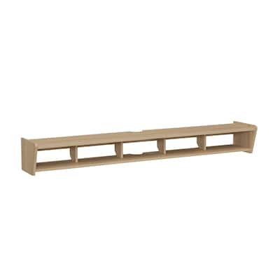 Stylish Wall-Mounted Floating TV Stand for TVs Up to 70 Inches - 5 Open Cubbies & Cord Management