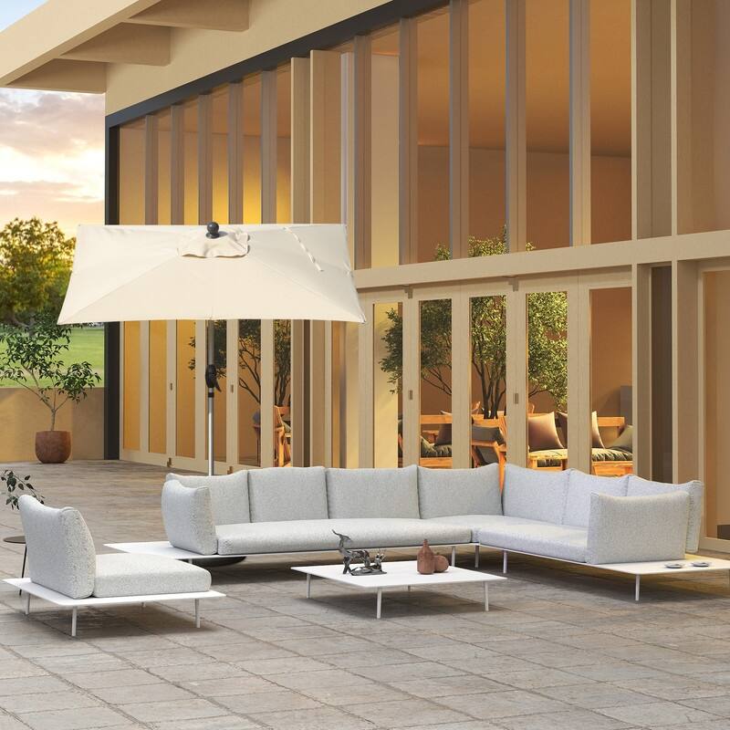 Domi Outdoor Living 6' x 4' Tilt Aluminum Patio Umbrella