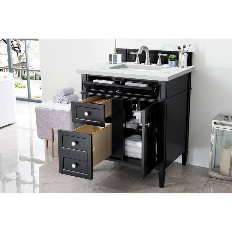 James Martin Vanities Brittany 30" Single Vanity, Black Onyx