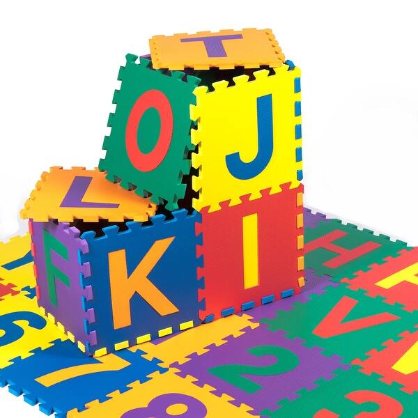 Shop Kidzone Kids Foam Play Alphabet Abc Plus Numbers Puzzle Mat