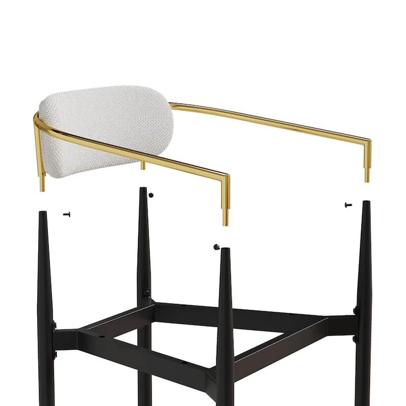 Velvet Dining Chairs set of 2, Modern Dining Chairs Arm Chair with Metal Armrest and Legs Accent Chairs for Kitchen