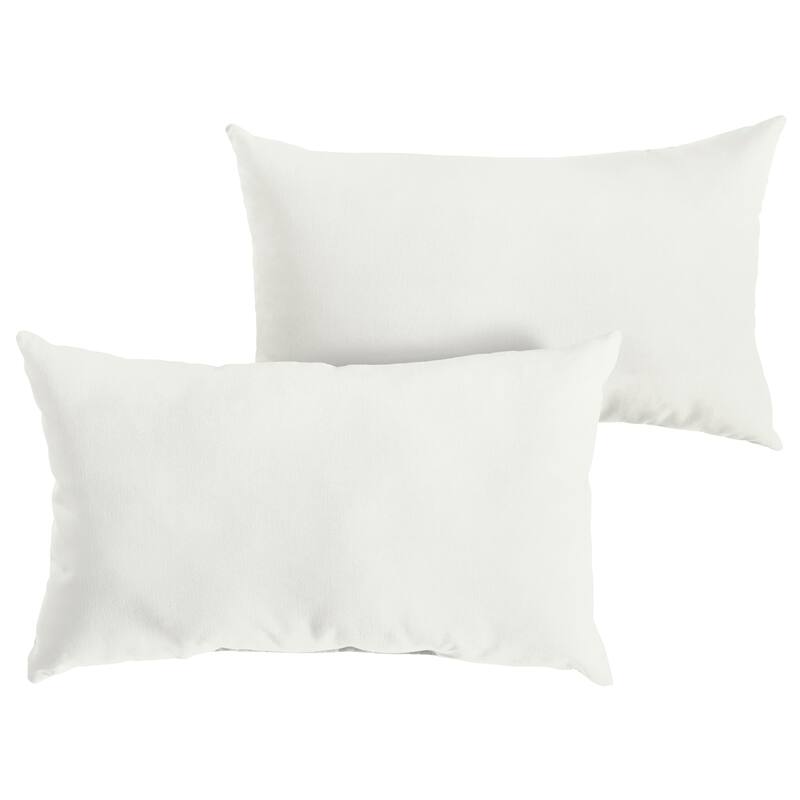 Sunbrella Canvas Natural Indoor/Outdoor Knife Edge Pillow (Set of 2)