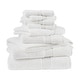 preview thumbnail 83 of 130, Madison Park Signature 800GSM Ultra-Soft 100% Cotton Absorbent Towel Set 8-Piece - White