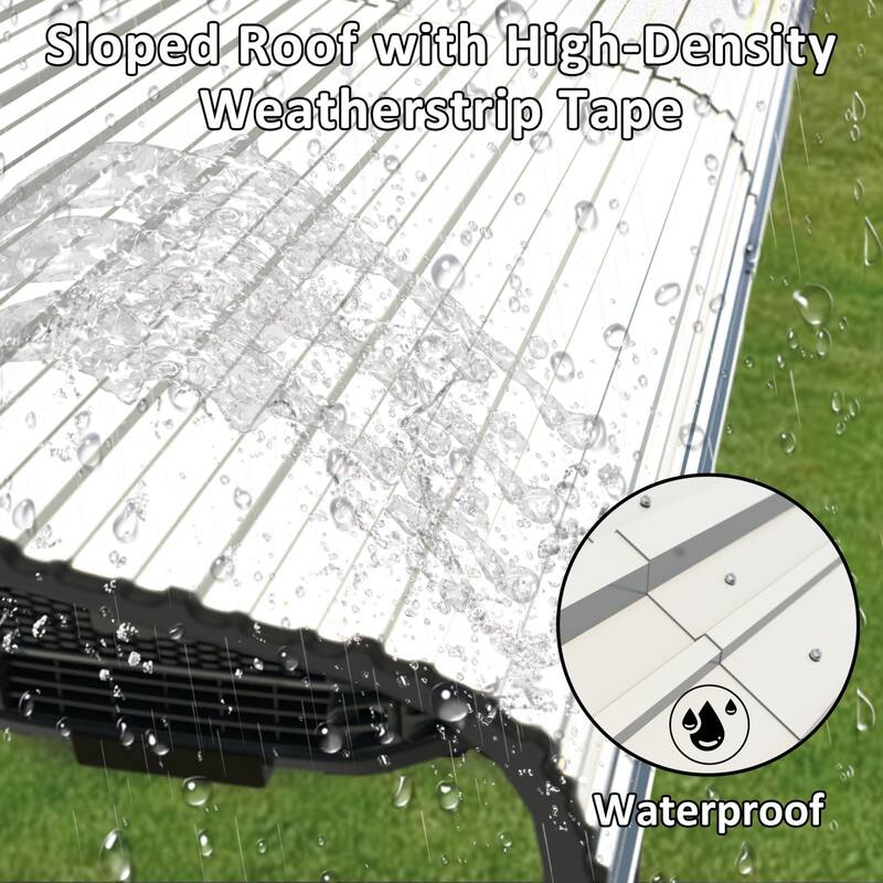 VEIKOUS Metal Carport, Heavy Duty Steel Carport Garage and Shelter, White