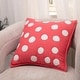 preview thumbnail 1 of 3, Cottage Home Laila Hot Pink Dot Cotton 16 Inch Throw Pillow Hot Pink/White - 16 x 16