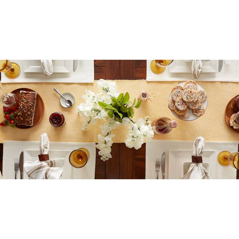DII Mineral Eco-Friendly Chambray Fine Ribbed Table Runner 13x72 inches