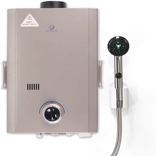 Shop Portable Tankless Water Heater W Eccoflo 12v Pump Strainer Overstock 31438037