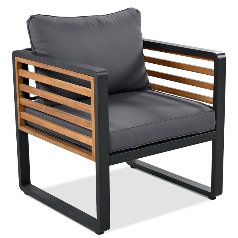 4 Pieces Outdoor Furniture Sofa for 5 Person Conversation Set