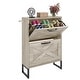 preview thumbnail 20 of 18, Moasis Shoe Storage Cabinet with 2 Flip Drawers Narrow Shoes Rack Organizer