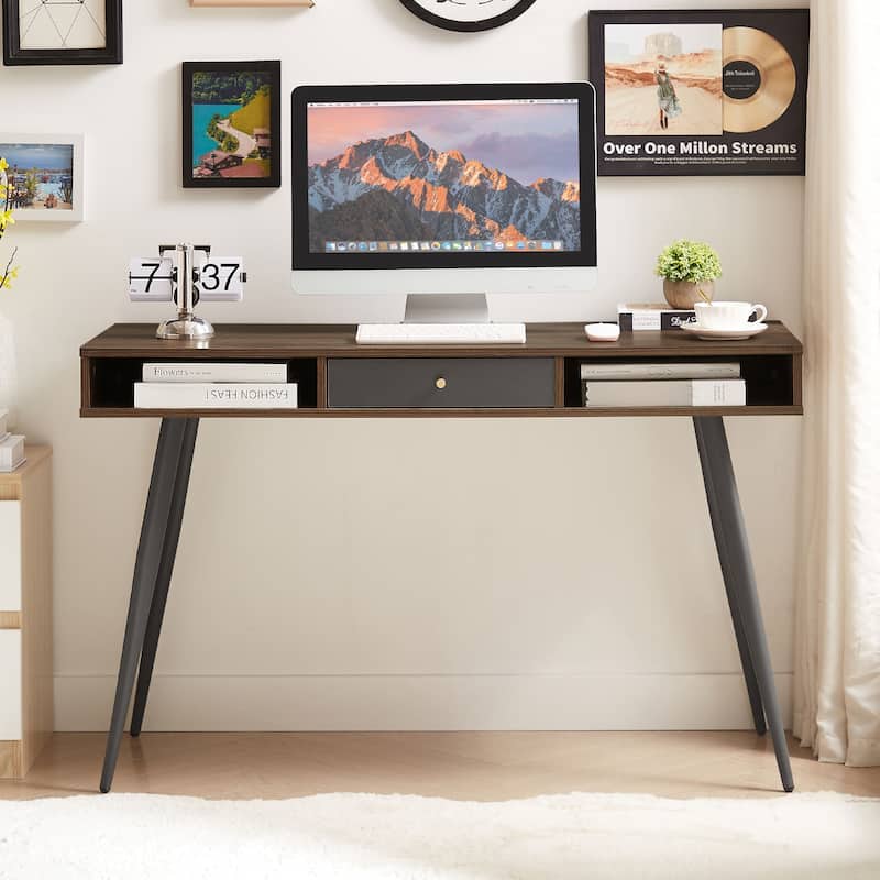 Mid Century Desk with USB Ports and Power Outlet