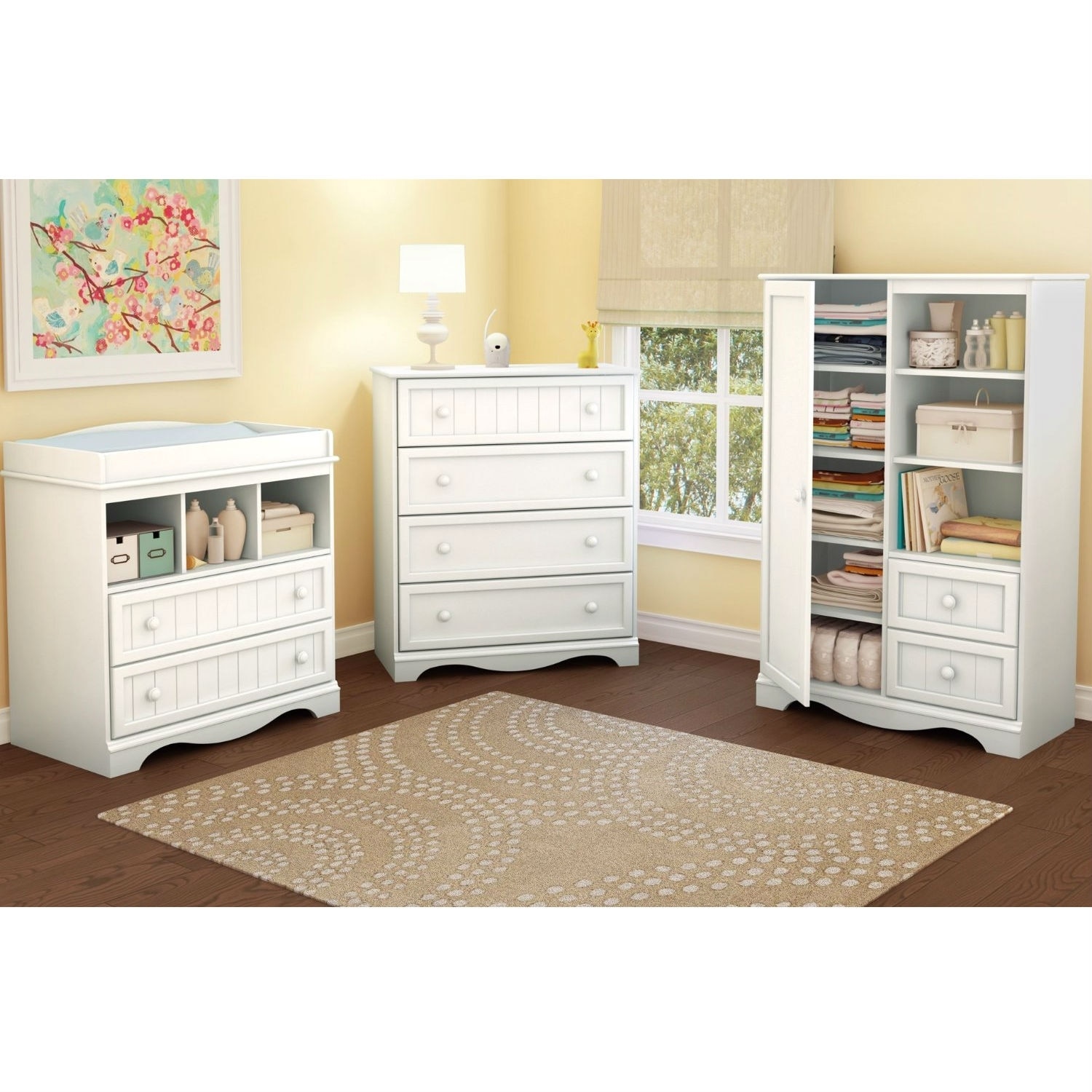White change table with drawers online