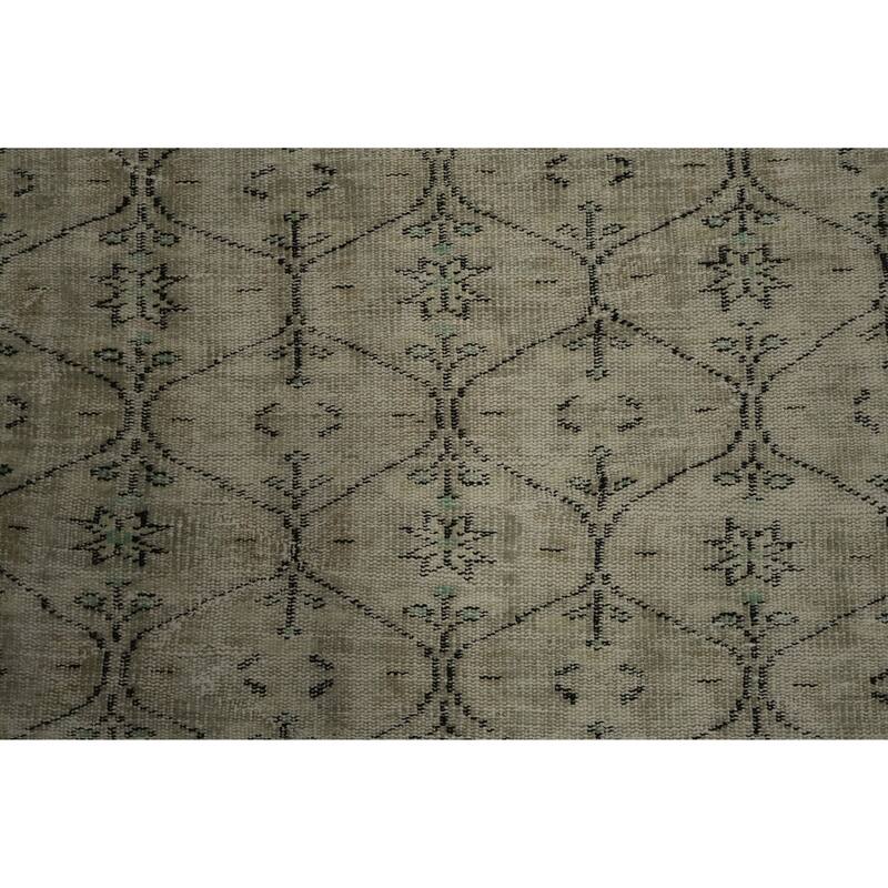 Hand Knotted Oriental 100% Wool Carpet Transitional Floral Beige & Ivories Anatolian Area Rug - 9' 5'' X 5' 11''