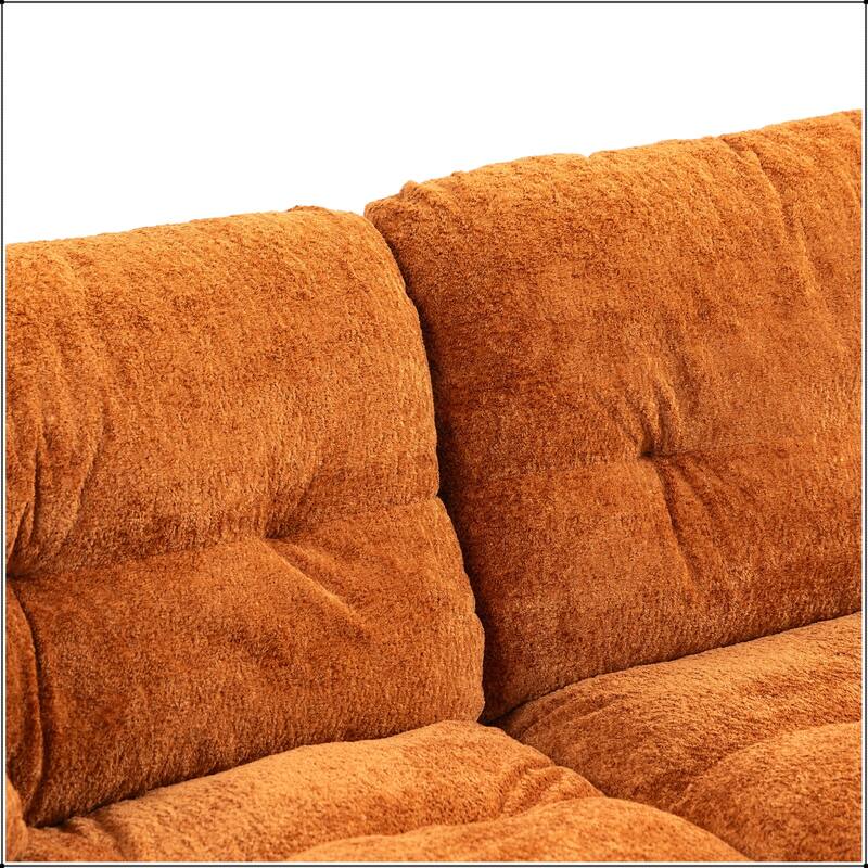 Two-seat Deep Chenille Sectional Sofa