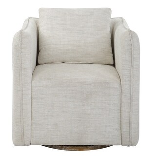 Uttermost Corben White Swivel Armchair - 29"x 30"x 29"