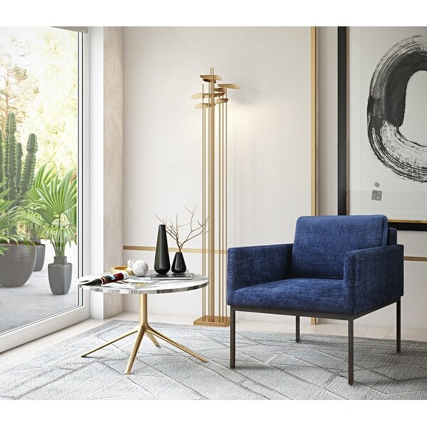 Canton Navy Velvet Chair. Opens flyout.