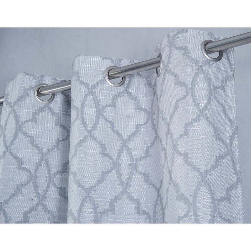 Brookfield Jacquard Grommet Window Curtain Panel
