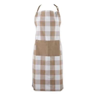 DII Antique Green Buffalo Check Chef Apron